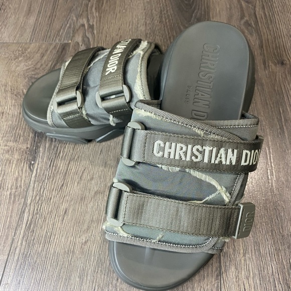 Christian Dior Technical Fabric D-Wander Slide Sandals 40  Christian Dior D-Wander Slides